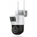 İnox Dijital Inox X102 Çift Lens 6mp Dış Mekan Wi-Fi Güvenlik Kamerası IP66 Su Geçirmez Renkli Gece Görüşlü Ptz