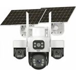 İnox Dijital INOX-X13 3 Lensli 4g Esım Solar Güvenlik Kamerası – Ptz, Renkli Gece, 40M Algılama, 16000MAH Pil
