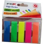 İnox Notes 12x45 mm 5 Renk 25 Yaprak Yapışkanlı Not Kağıdı