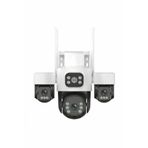 inoxdigital INOX X113 3 Lens 9MP Dış Mekan Wi-Fi Güvenlik Kamerası IP66 Su Geçirmez Renkli Gece Görüşlü PTZ