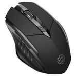 Inphic Pm6 1600 DPI Kablosuz Fare, Ev - Ofis İçin Şarj Edilebilir Sessiz Kullanım USB Mouse - Siyah