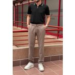 inpool Erkek, Bel lastikli, Regular-fit, Keten dokuma, Pamuklu Old Money Culture pantolon 300
