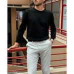 İnpool Erkek, Bisiklet Yaka, Slim Fit, Old Money, Yün-Akrilik Elyaf, Triko Kazak PLTK03 - 000-Siyah