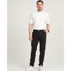 İnpool Erkek Pamuklu Esnek Chino-Kanvas Pantolon 24INP275 Büyük Beden Slim Fit Desenli Siyah - 34