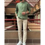 İnpool Erkek, Regular Fit, Hakim Yaka, Pamuklu, Keten Görünümlü Gömlek 24INPG07 - 2XL