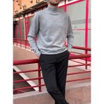 İnpool Erkek, Slim-Fit, Old Money, Yarım Boğazlı Triko Kazak PLTK01 - Gri