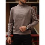 İnpool Erkek, Slim-Fit, Old Money, Yarım Boğazlı Triko Kazak PLTK01 - Sütlü Kahve