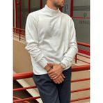 İnpool Erkek Slim-Fit Yarım Boğazlı Triko Kazak Beyaz Renk Günlük Kullanım