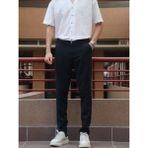 İnpool Erkek Standart-Fit Kumaş Pantolon Siyah Renk Düz Desen ile Günlük Şıklık Sunar - 33 - Lacivert