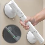 INQUIRLLY Yaşlılar için tutma sapları, 45 cm, delmeden duş tutacağı, maks. 110 kg, çıkarılabilir duş kolu, banyo için vantuzlu tutma çubukları, çocuklar ve yaşlılar için, banyo için tutma çubukları (beyaz)
