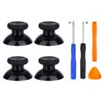 inRobert 4 x Analog Çubuk, Yedek Parça, Tornavida, Xbox One / PS4 Controller için Yedek Alet, Xbox One S için Siyah Analog Sap