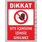 Inşaat Önü Park Etmeyin - Uyarı Tabela Levhası 24X34 cm Polikarbon - 24 x 34 cm - 1 Adet