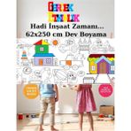 Inşaat Şantiyesi 2.5 Dev Boyama Kağıdı | Doğum Günü Partisi Anaokulu Oyun Hediyesi - Tekli