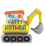 İnşaat Teması Büyük Excavator Folyo Balon 1 Adet 100x81 cm