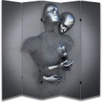 Insan Temalı Özel Tasarım Paravan Room Divider 180 x 200 cm - Renkli