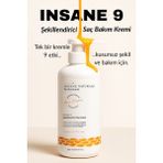Insane Naturale Şekillendirici, Bukle Belirginleştirici, Besleyici ve Onarıcı SPF 15 Saç Kremi(INSANE 9) 500 ml