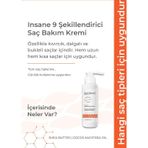 Insane Naturale Şekillendirici, Bukle Belirginleştirici Saç Bakım Ve Onarım Kremi (INSANE 9)(VALİZ-SEYAHAT BOY)100ml