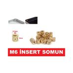 Insert M6 Çakma Somun-Iç Somun- Prinç Somun 24 Adet