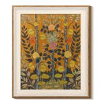 InSimSea Çerçeveli Duvar Sanatı Sonbahar Bahçe Baskı Raf Dekoru Vintage Boho Çiçek Desenli Duvar Resmi Tuval Sanat Kreş Banyo Yatak Odası Çocuk Odası Dekoru için 12 U x 10 G