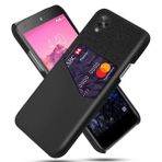 INSOLKIDON Google Nexus 5 Kılıf PC Sert Kapak Telefon Koruyucu Kabuk Koruma Kaymaz Cüzdan Kart Paketi İş Tarzı Koruyucu Kılıf Deri (Siyah)