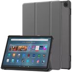 INSOLKIDON Google Pixel Tablet 11 INCH 2023 Tablet kılıfı ile uyumlu, Tam Kapsama Ultra İnce deri Kılıf Katlanır Stand Kapaklı Sağlam Otomatik Uyku/Uyanma (Gri)