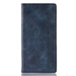 INSOLKIDON LG V60 ThinQ 5G Kılıf Tampon Deri Arka Kapak Telefon Koruyucu Kabuk Koruma Cüzdan Kılıf Kart Koruyucu kılıf Buzlu Kapaklı Deri Ultra İnce Kılıf (Mavi)