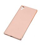 INSOLKIDON Sony Xperia XA1 Plus Kılıf PC Sert Arka Kapak Telefon Koruyucu Kabuk Koruması Kaymaz Çizilmeye Dayanıklı Koruyucu Kılıf (Fırça Altın)