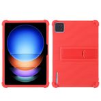 INSOLKIDON Xiaomi pad 6s pro 12.4 inç tablet için Kılıf ile Uyumlu, Tam Kapsama Ultra İnce ayarlanabilir Stand Silikon Darbeye Dayanıklı Hafif Koruyucu Kılıf (Kırmızı)