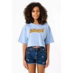Inspector Gadget Wowsers Bebe Mavi Kadın Crop Tshirt