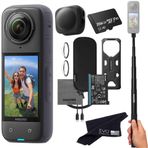 Insta360 X4 Basic Bundle-8K Su Geçirmez 360 Aksiyon Kamerası, 1/2" 48MP Sensörler, 8K 360 HDR Video, 72MP 360 Fotoğraf, 4K Tek Lens | Paket Selfie Çubuğu, Lens Kapağı (256 GB) İçerir