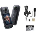 INSTA360 X5 Aksiyon Kamerası - Motosiklet Kiti (1 Tb) - Gri