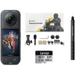 Insta360 X5 Aksiyon Kamerası - Motosiklet Kiti Ultra Geniş Açılı 72 Megapiksel Fotoğraf Kalitesi
