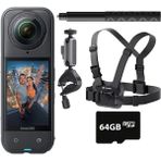 INSTA360 X5 Bisiklet Kiti Hızlı Şarj ve 180 Dakika Kullanım Süresi ile En Canlı Gece Çekimleri