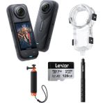 INSTA360 X5 Dalış Paketi 128 GB Su Geçirmez Özellikli Aksiyon Kamerası ile Eğlenceli Anılar