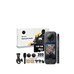 Insta360 X5 Motorcycle Bundle Aksiyon Kamerası + 128gb Hafıza Kartı - Siyah