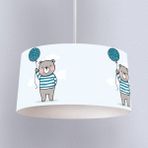 instababyrooms Ayı ve Balon Desenli Çocuk Odası Dijital Baskılı Sarkıt Avize - Beyaz - 1