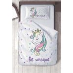instababyrooms Pamuklu Mikro Saten New Unicorn Kız Çocuk Odası Çocuk Nevresim Takımı Çarşafsız