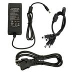 InstallerCCTV 12V 5A Güç Adaptörü ve 4 Yönlü Dağıtıcı Kuyruk Kablosu, 3 Uçlu Güç Kablosu, UL Listeli, DVR NVR AHD TVI CCTV Güvenlik Gözetleme Kamera Sistemine Uyar, LED Şerit Işıklar