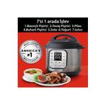 Instant Pot Instant Duo Mini 7'si 1 Arada 3 L Paslanmaz Çelik Tencereli Buharlı Pişirici, Yoğurt Makinası