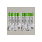 instatech AAA İnce Şarjlı Pil 1.5V 800mWh USB Şarj Edilebilir Lithium Kumanda - Oyuncak Pil Seti + 8 ADET