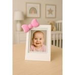 Instax Fotoğraf Çerçevesi Minimalist Dekoratif Vesikalık Masaüstü Çerçeveler Bebek Aile Çift Fotoğraf Köşesi Dekor - Pembe - Beyaz