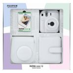 Instax Mini 12 Beyaz 10'lu Film Kare Albüm Deri Kılıf Bundle Box ve Fotoğraf Makinesi