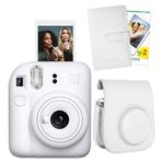 Instax Mini 12 Beyaz 20'li Film Laporta Albüm Deri Kılıf ve Fotoğraf Makinesi Seti