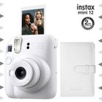 Instax Mini 12 Beyaz Fotoğraf Makinesi ve 96'lı Laporta Albüm Seti