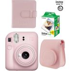Instax Mini 12 Fotoğraf Makinesi ve 20'li Film Albümlü Çantalı Hediye Seti 88 - Pembe