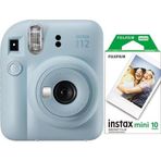 Instax Mini 12 Fotoğraf Makinesi+Askı+pil +10’lu film (MAVİ)