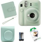 Instax Mini 12 Fotoğraf Makinesi+Askı+pil+Çanta+10’lu film+Albüm (yeşil)
