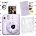 Instax Mini 12 Lila 20'lu Film Laporta Albüm Şeffaf Kılıf ve Fotoğraf Makinesi Seti