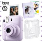 Instax Mini 12 Lila Fotoğraf Makinesi 20'li Film Mini Albüm ve Şeffaf Kılıf Seti