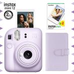 Instax Mini 12 Lila Fotoğraf Makinesi 20'li Film ve Laporta Albüm Seti